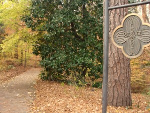This sign, signifying the entrance to the Refuge, can be found across from the Crim Dell.