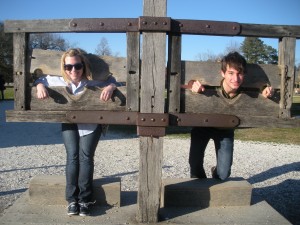 As my best friend prepared to graduate in May, we made a list of all the things we wanted to do together before then, including a trip down DoG Street in Colonial Williamsburg.  A picture in the stocks is a must during any trip into CW!