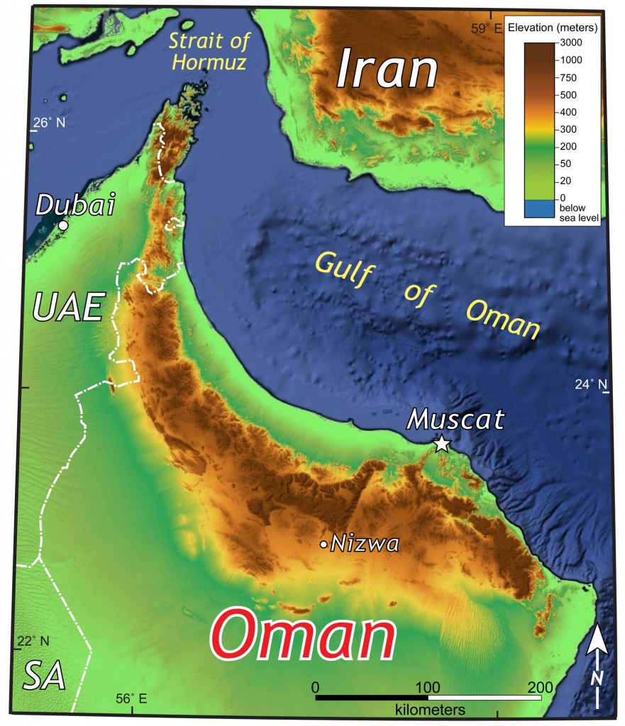 northern Oman map