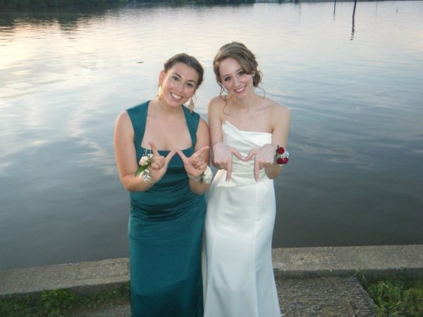 Me and Kelly Todd '15 showing our Tribe Pride at Prom in 2011