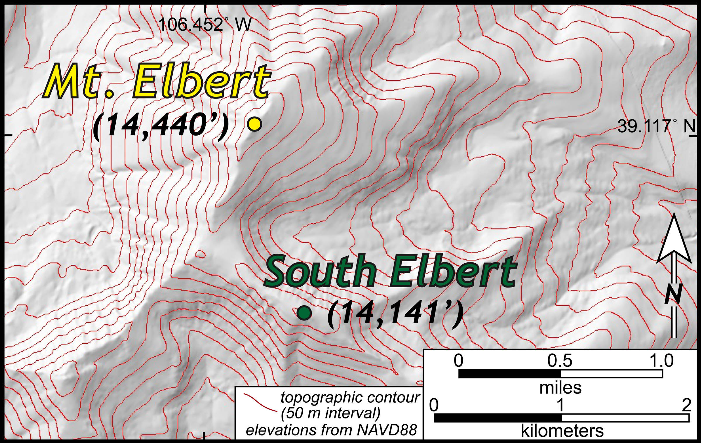 1:62500 Scale Historical 15 X 15 Minute 1935 Updated 1963 21 x 16.8 in YellowMaps Mount Elbert CO topo map