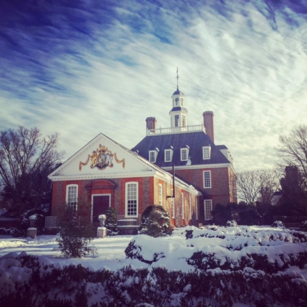 It was a surprise to come back to more than eight inches of snow in Colonial Williamsburg. A rare chance to see the Governor's Palace in a coat of white.