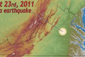 a figure depicting a Virginia earthquake on August 23rd, 2011