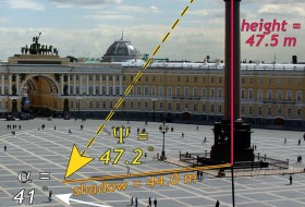 Palace Square in St. Petersburg, Russia.