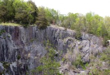 View to the northeast of abandoned rock quarry near Rockfish, Virginia.