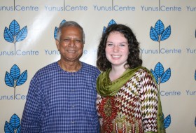 Meeting with Mohammad Yunus, founder of the Grameen Bank and winner of the 2006 Nobel Peace Prize.
