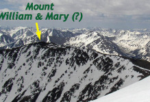 View to the south of the proposed Mount William & Mary from the upper reaches of the taller Mount Elbert. (CMB photo)