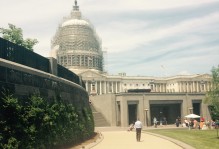 a photo of the capitol building under refurbishment
