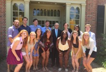 2015 Senior Admission Interviewers take a quick pic with President Reveley