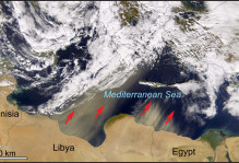The Sirocco at work. NASA imagery from the SeaWiFS Project, 5 February 2003. (http://oceancolor.gsfc.nasa.gov/FEATURE/IMAGES/S2003036110156.L1A_HROM.SaharaDust.jpg)