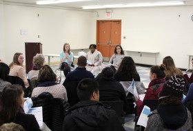 W&M alum, Sarah-Rose Dorton (left) and her associates, inform us about the great work of The Literacy Lab