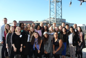 Seminar participants and Sharona Robinson (center) capture the good vibes and good weather