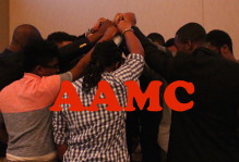 AAMC group huddle photos