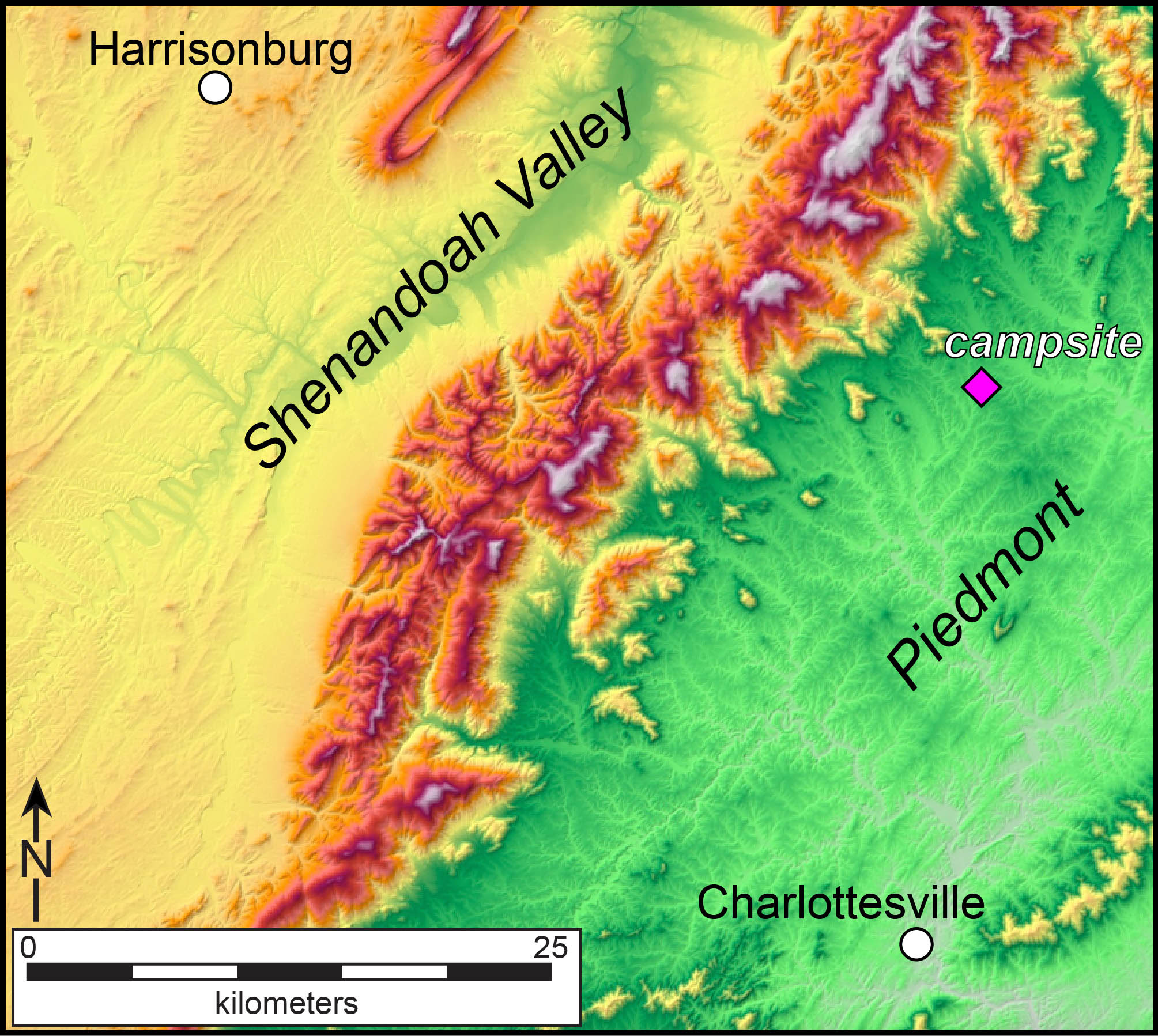 Ridge Lines On A Map