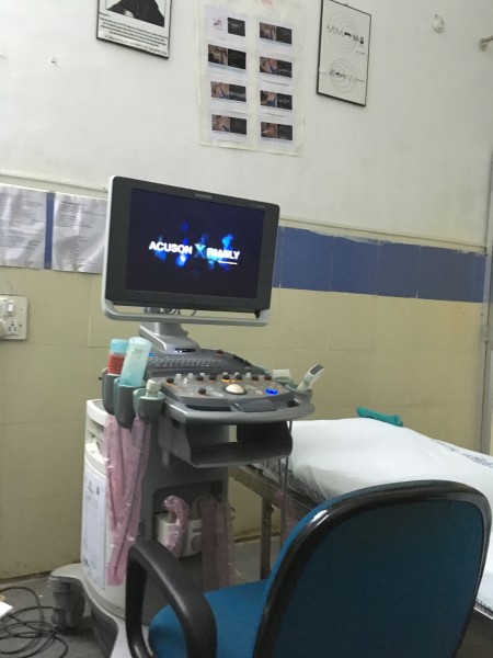 The ultrasound room from the Santhiram General hospital