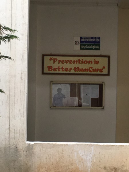 Outside the Community medicine department (SPM) in India