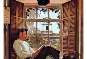 1941 Norman Rockwell image, depicting a romantic view of college life during that period