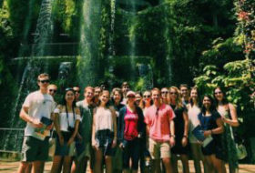 Students on a trip abroad to Asia