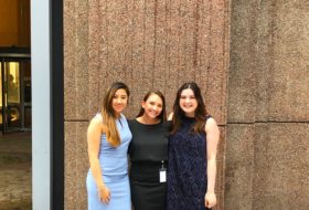 Alicia and fellow interns at Oppenheimer &Co. Inc.