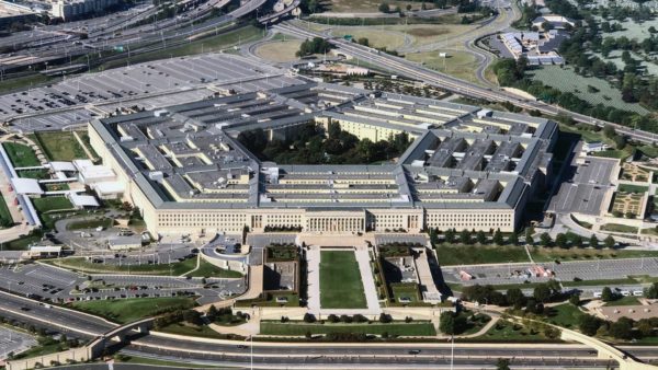 aerial view of the Pentagon building in Washington DC