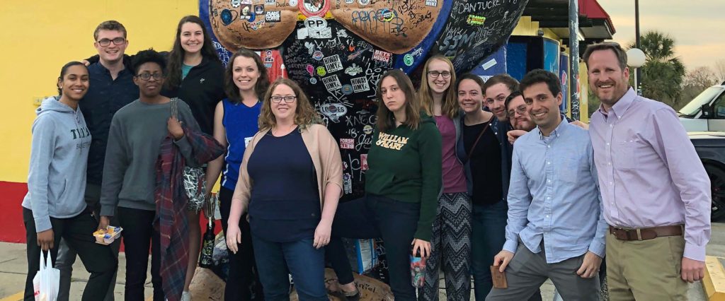 The 2019 W&amp;M Geology crew on the road to the Geological Society of America’s regional meeting in Charleston, South Carolina.
