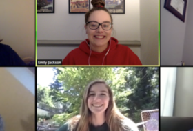 Grid of six smiling people on a Zoom call