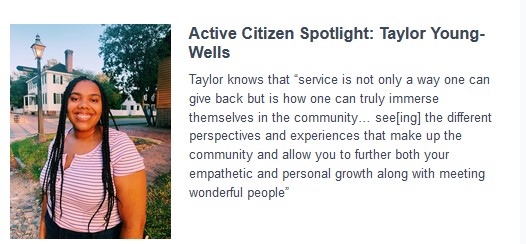 screenshot of active citizen spotlight email