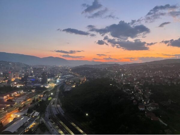 Sunset view over Sarajevo